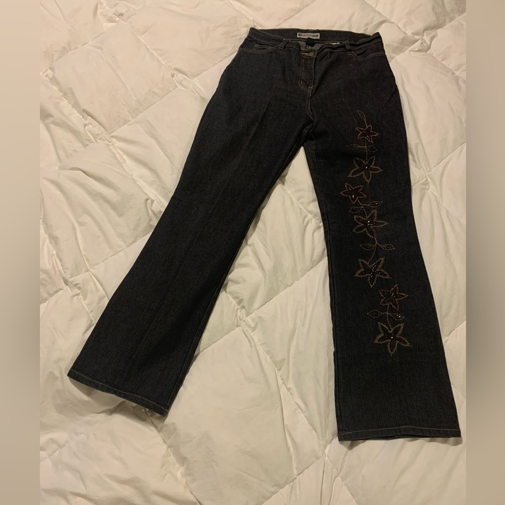 Optionelle Jeans 8 black boot cut embellished